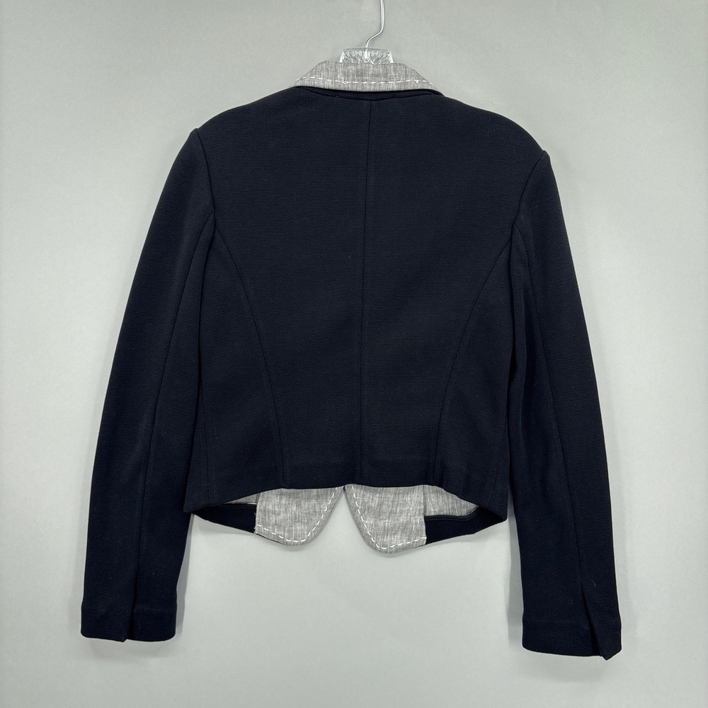 Fabiana Filippi Blazer Womens XS Black Cotton Contrast Collar Italy Jacket - Picture 11 of 12